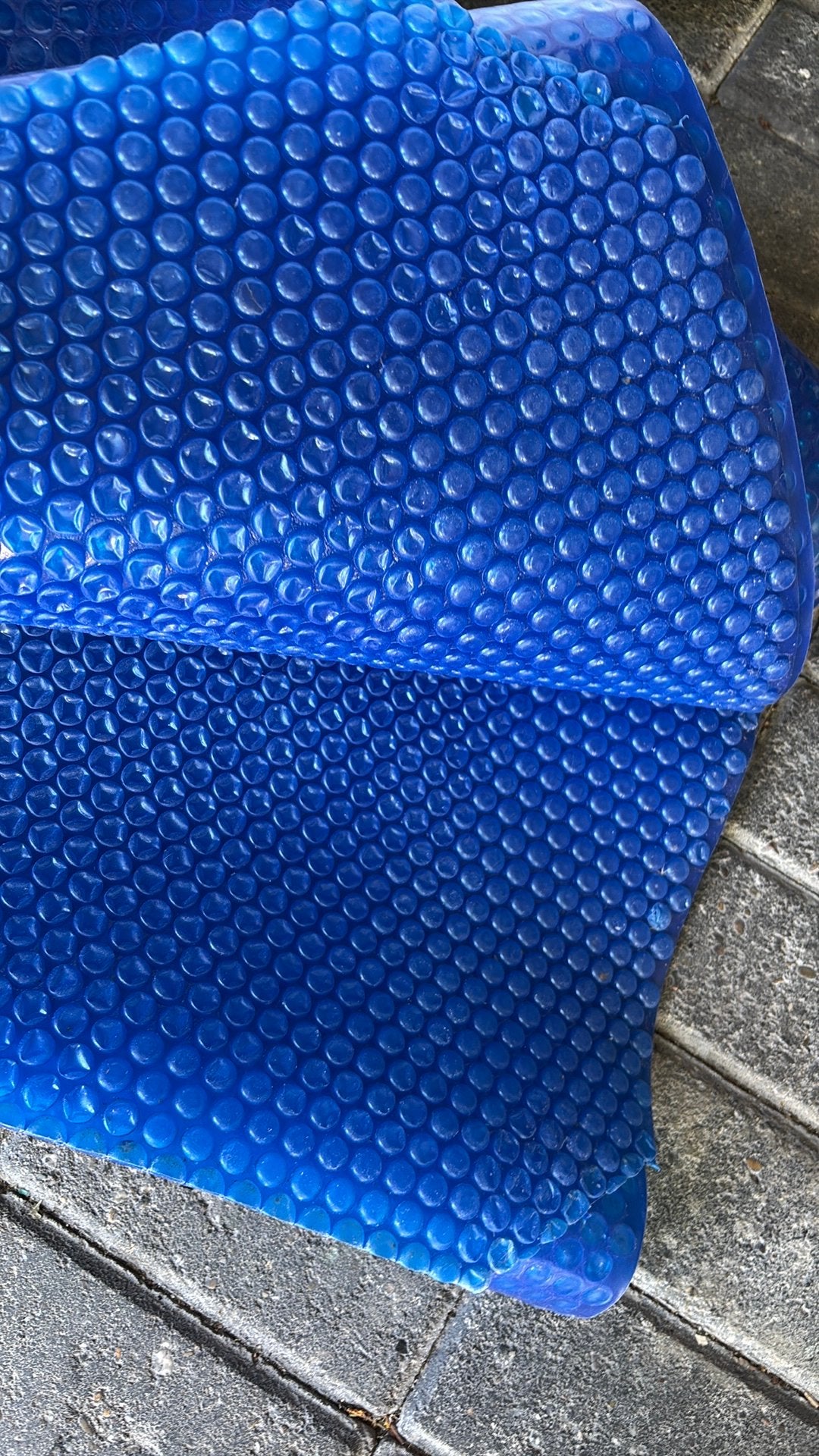 Noppenfolie / Bubbel zeil blauw 4 mtr x 2,12 meter, Tuin en Terras, Zwembad-toebehoren, Ophalen, Gebruikt, Grondzeil