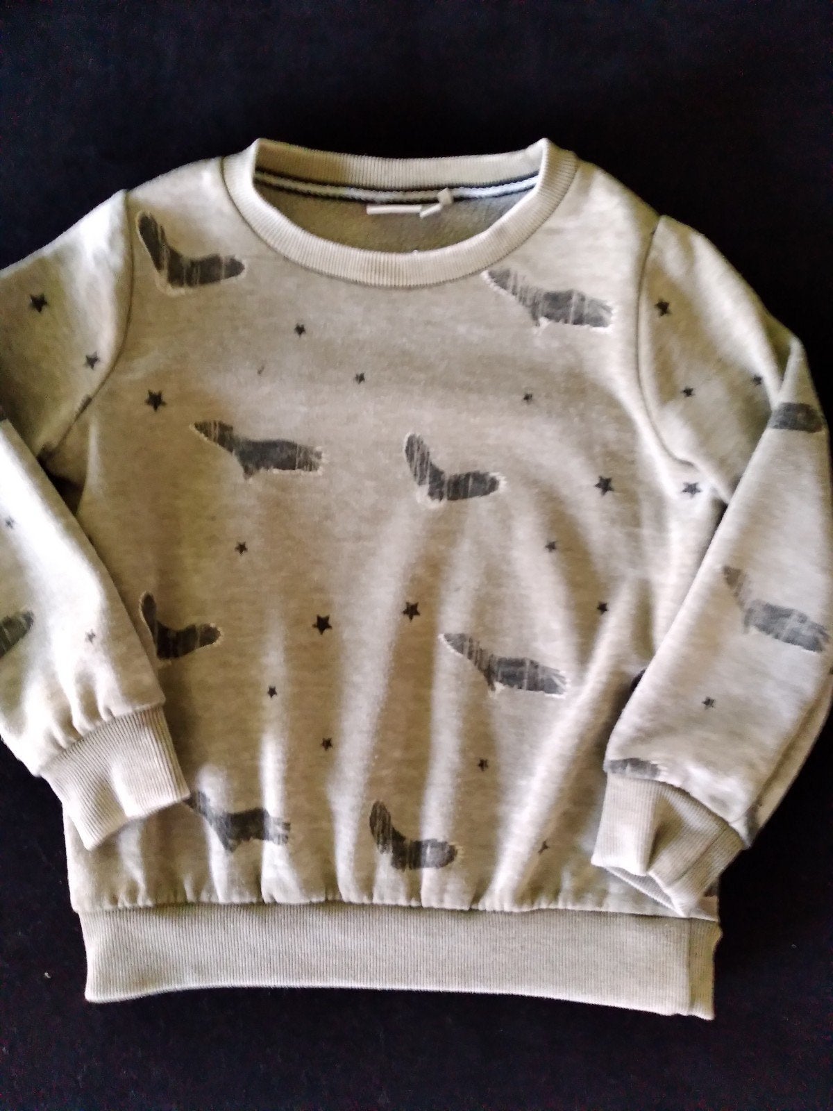 Jongens trui maat 110 met vleermuizen print, Ophalen, Gebruikt, Jongen, Trui of Vest