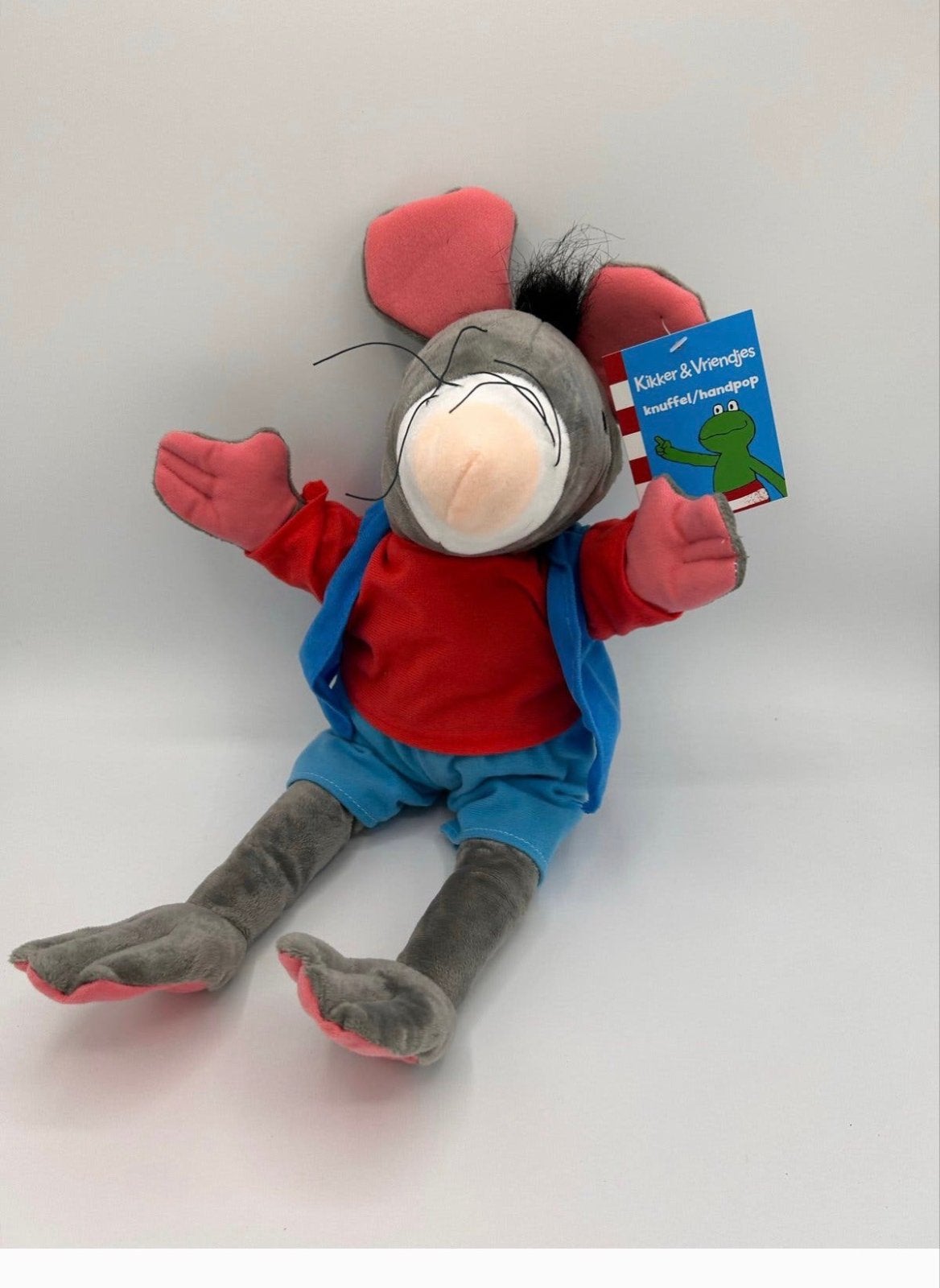 Rat handpop Kikker & Vriendjes - Max Velthuijs, Muis, Overige merken, Overige karakters, Grijs