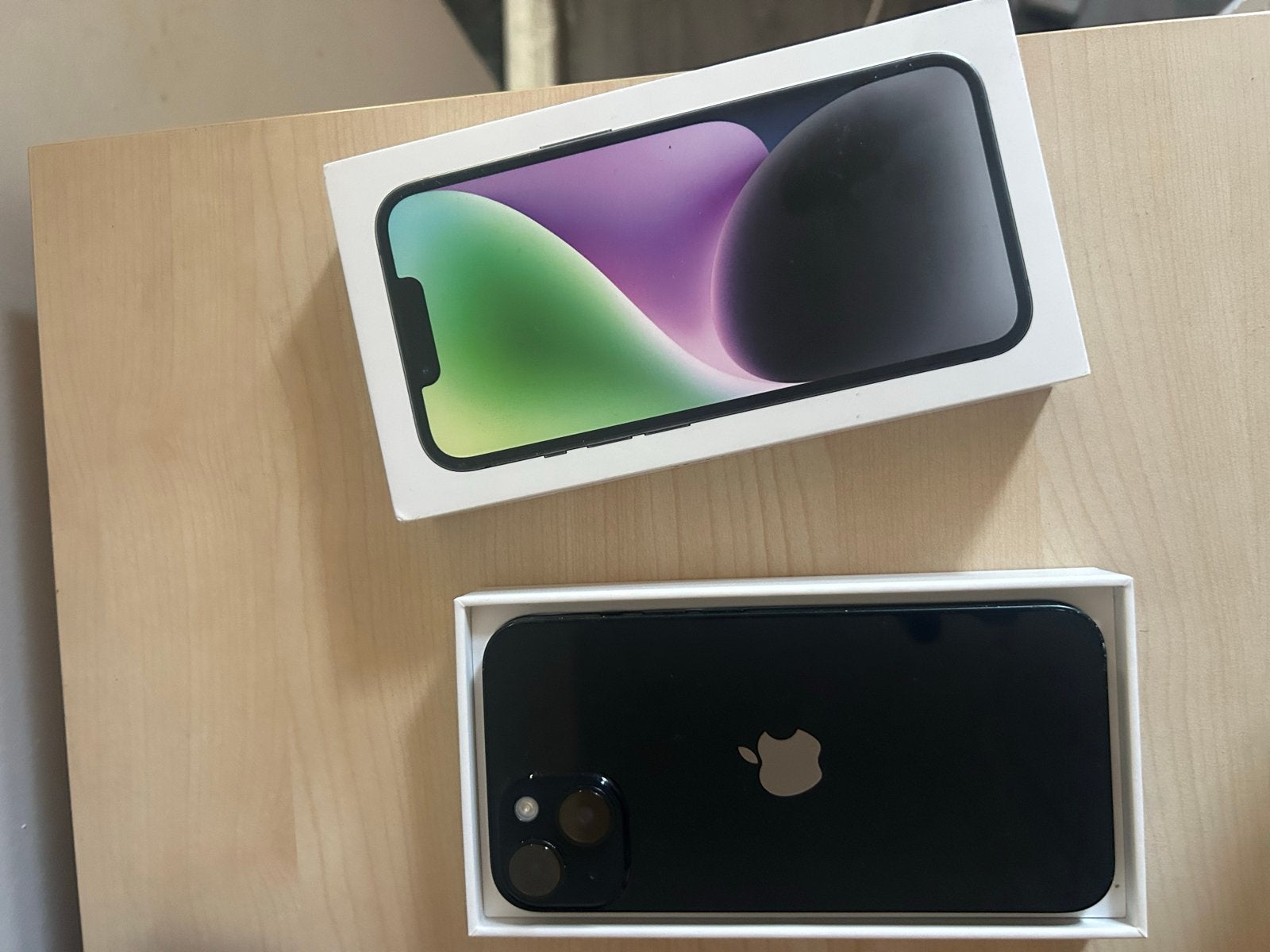 Apple iPhone 14 128GB Zwart - kleine storing in de camera, Ophalen, 128 GB, Zwart, Zo goed als nieuw