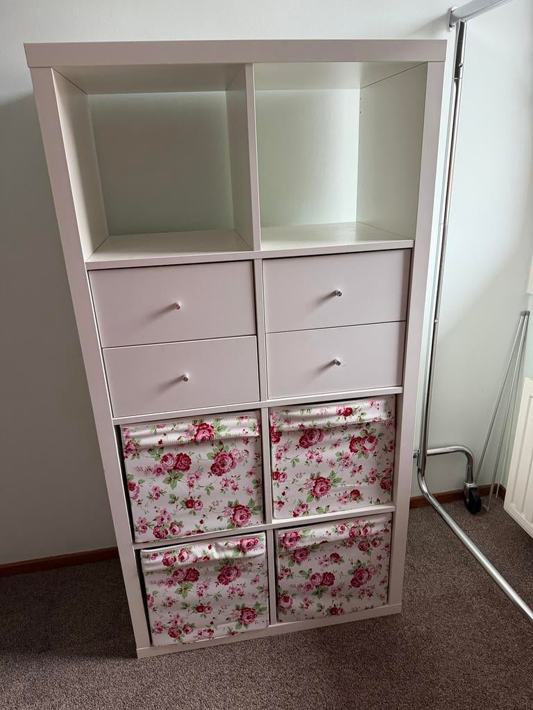 IKEA Kallax kast met lades en opbergboxen, Ophalen of Verzenden, Zo goed als nieuw