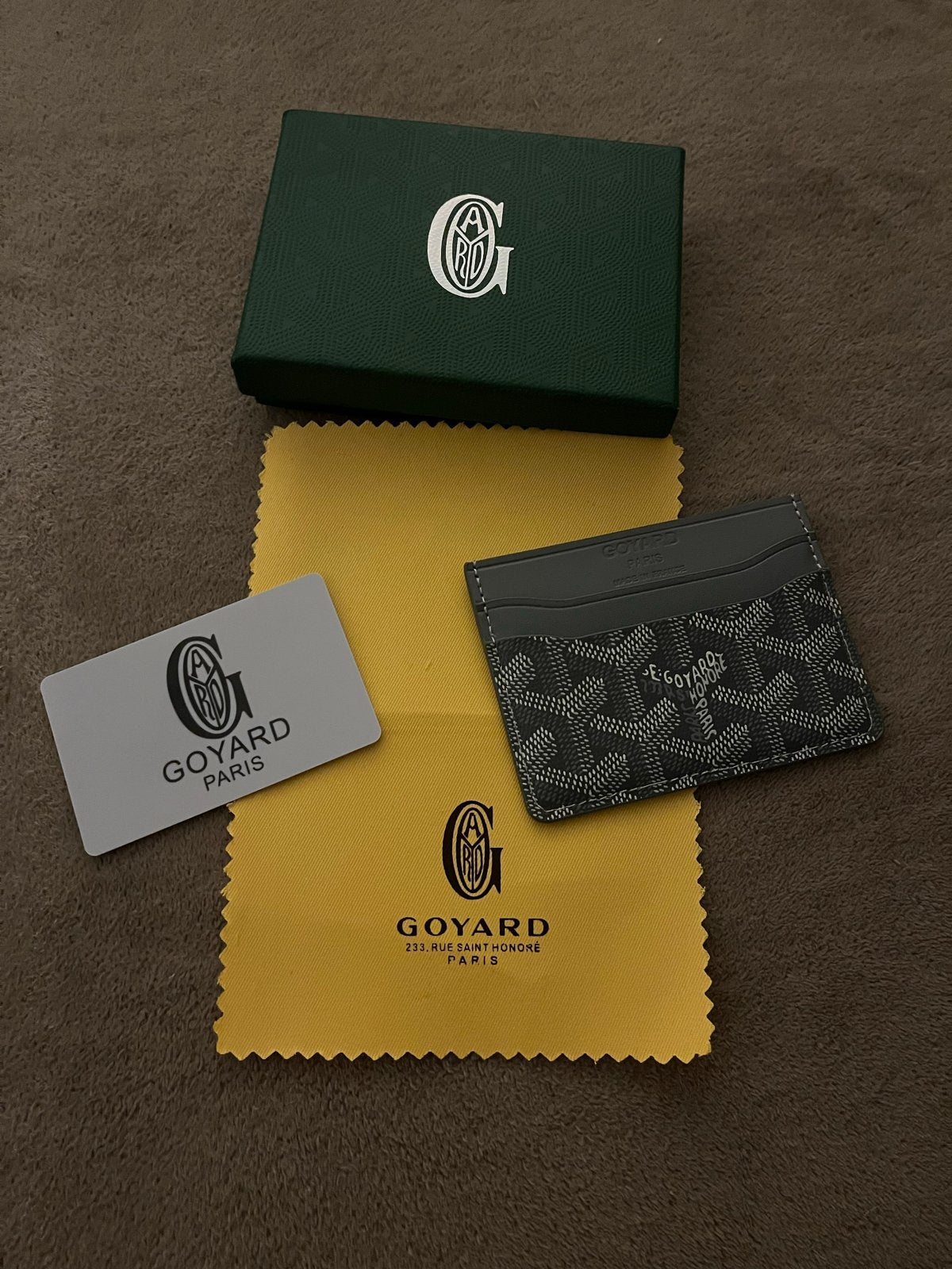 Goyard Saint Sulpice Kaarthouder Zwart/Grijs, Overige merken, Zwart, Ophalen of Verzenden, Zo goed als nieuw