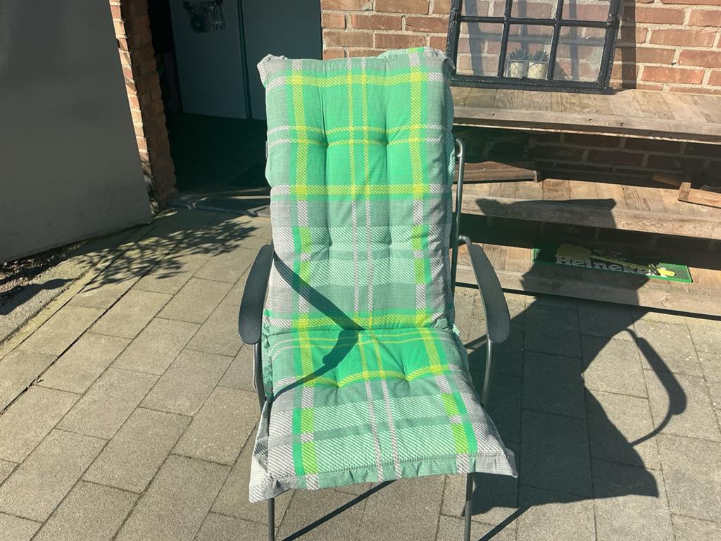 6 nieuwe Madison tuinkussens - groen geruit, Tuin en Terras, Tuinmeubel-accessoires, Ophalen, Nieuw