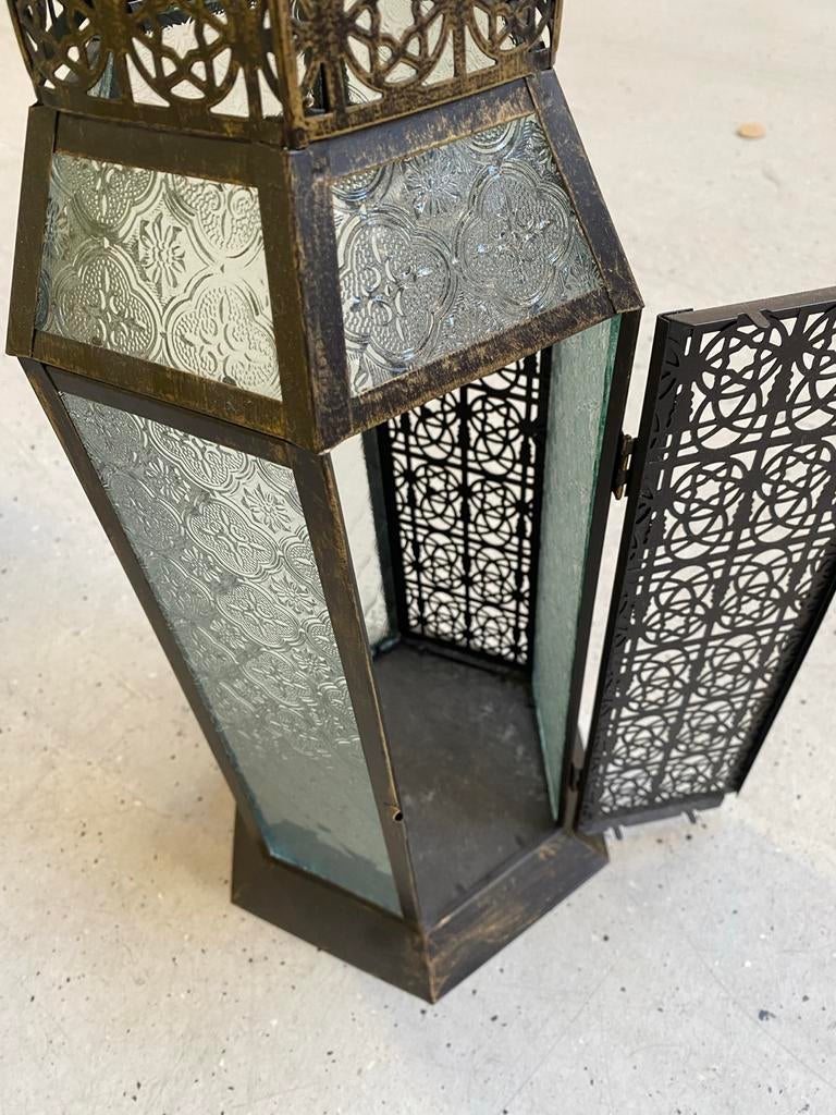 Decoratieve lantaarn voor buiten, Ophalen, Oosters, Metaal, Gebruikt