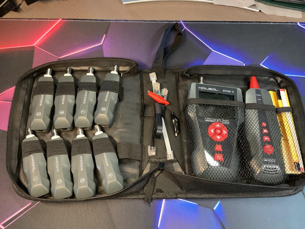 Netwerkkabel tester met 8 remotes, Ophalen of Verzenden, Gebruikt