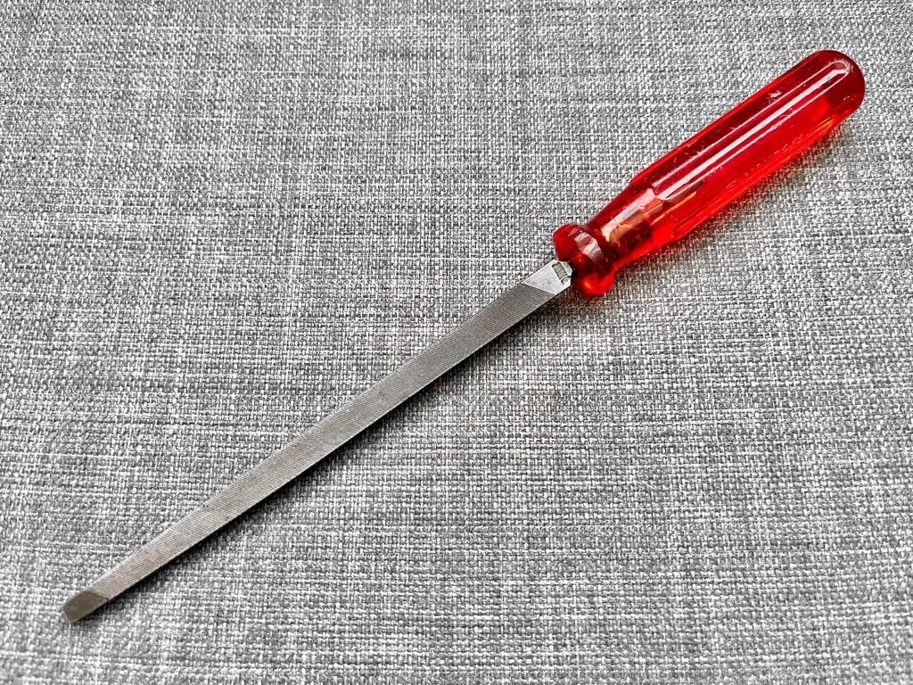 Vintage Öberg Driehoek Metaalvijl - PB Swiss hecht, Ophalen, Zo goed als nieuw