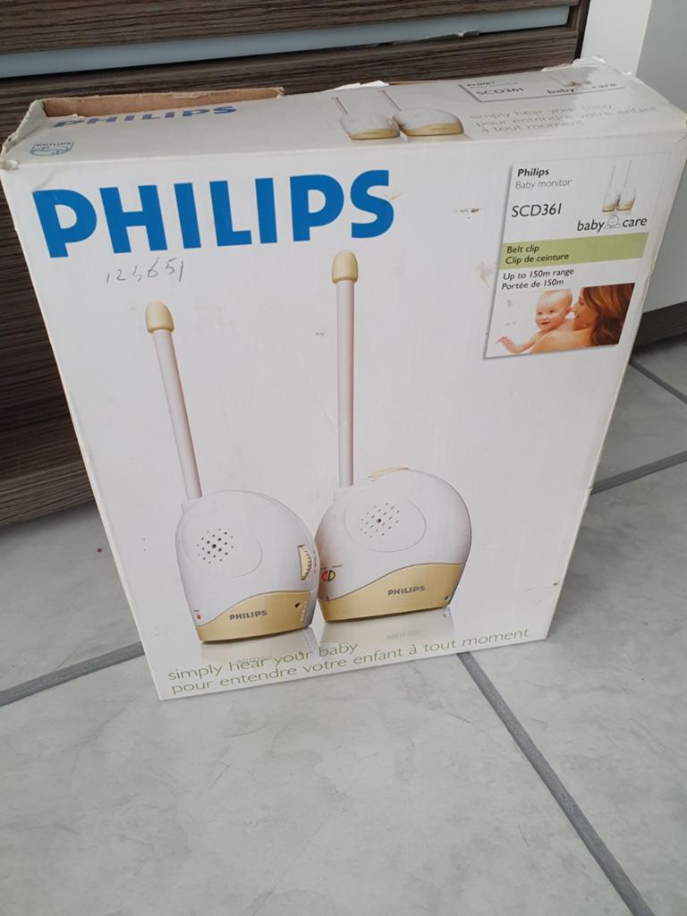 Philips babyfoon met doos, Kinderen en Baby's, Babyfoons, Ophalen of Verzenden, Zo goed als nieuw, 250 meter of meer