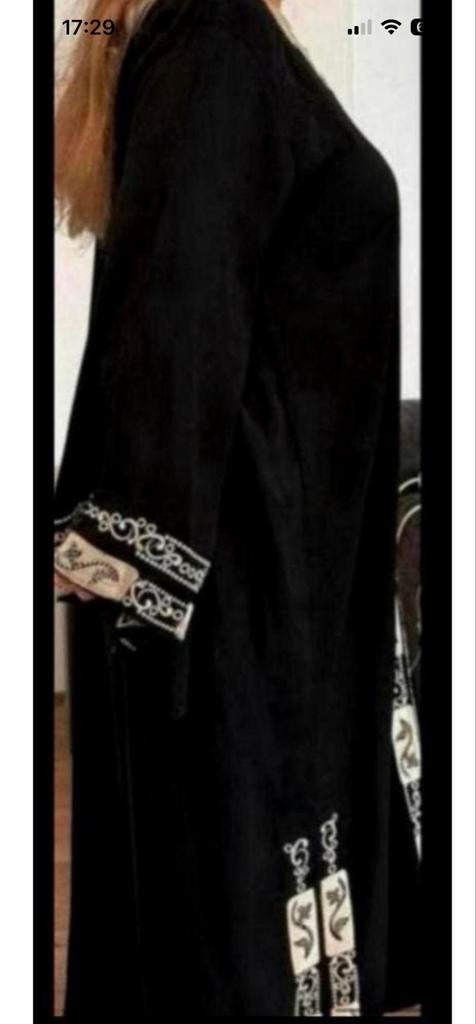 Elegante Kaftan Jurk - Maat L, Zwart, Maat 42/44 (L), Ophalen of Verzenden, Gedragen