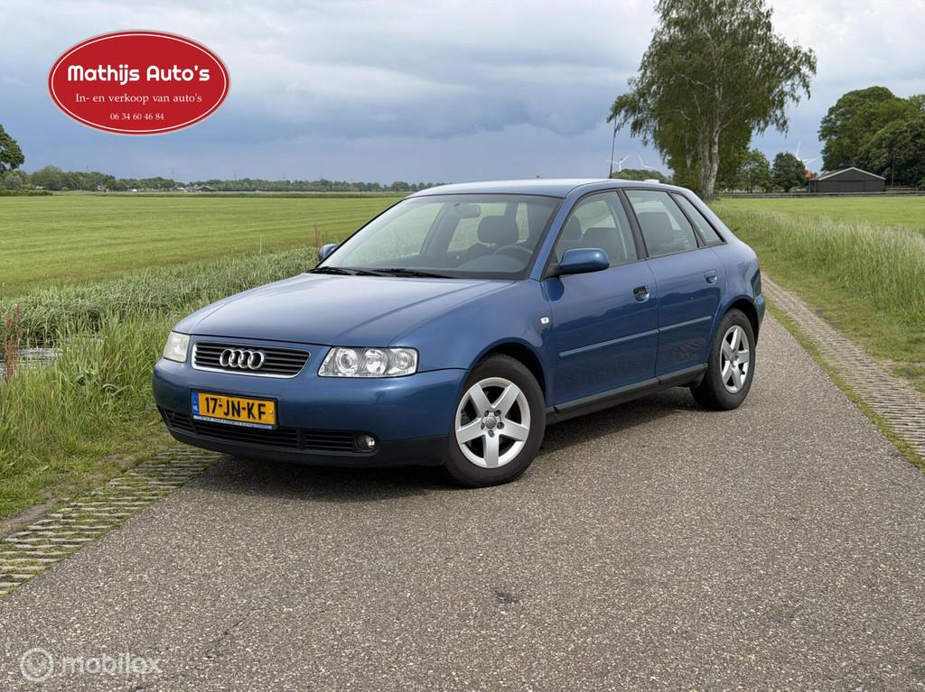 Audi A3 1.8 5V Ambiente Clima 5 deurs!, Voorwielaandrijving, 4 cilinders, Blauw, 610 kg