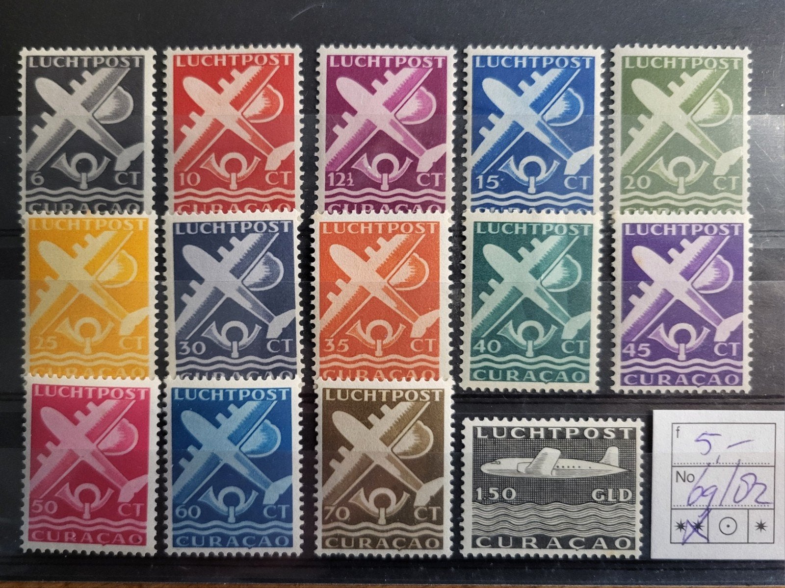 Curacao luchtpost 69/82 POSTFRIS, Ophalen of Verzenden, Postfris