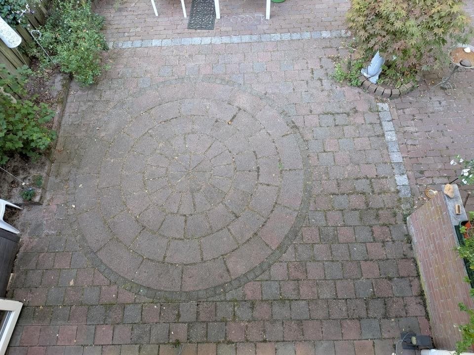 Terras met bijzonder middengedeelte, Ophalen, Gebruikt, 10 m² of meer, Beton