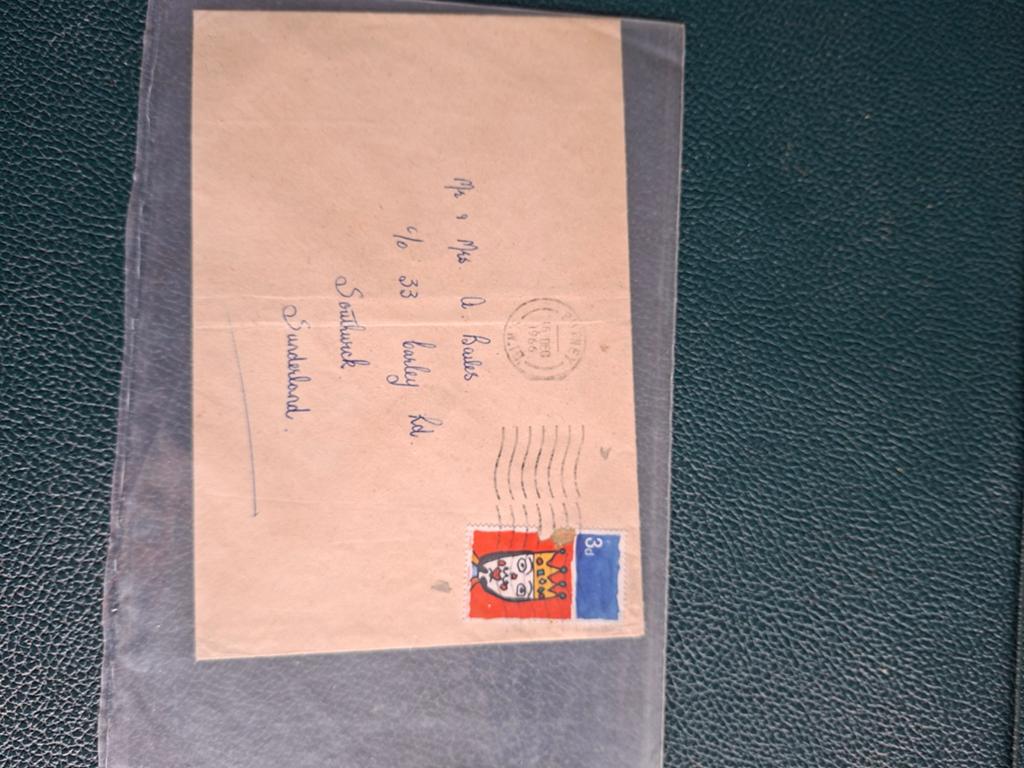 Kerst 1966 met grote foutdruk, Ophalen of Verzenden, Envelop