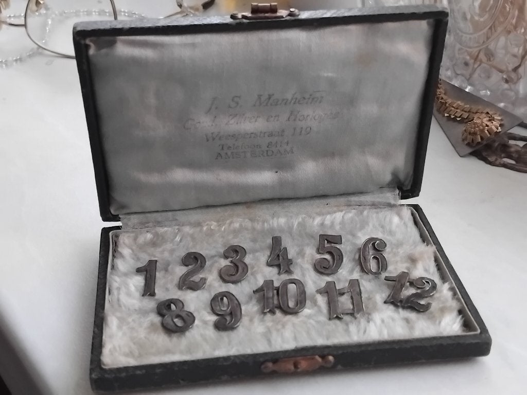 Zilveren cijfertjes, Antiek en Kunst, Ophalen of Verzenden