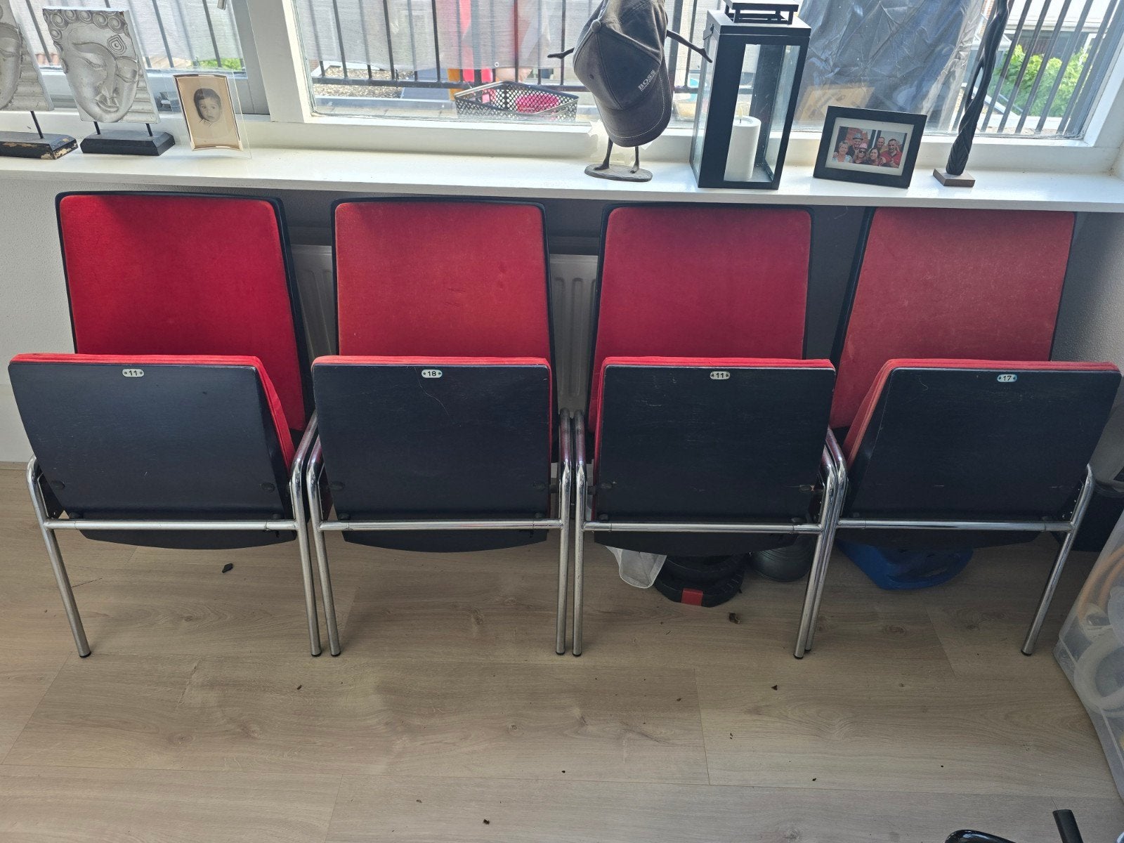 theater stoelen, Ophalen, Gebruikt, Vier, Stof