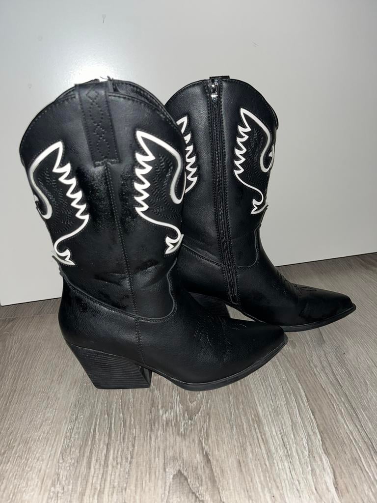 Cowboy laarzen, Ophalen of Verzenden, Zo goed als nieuw, Zwart, Hoge laarzen