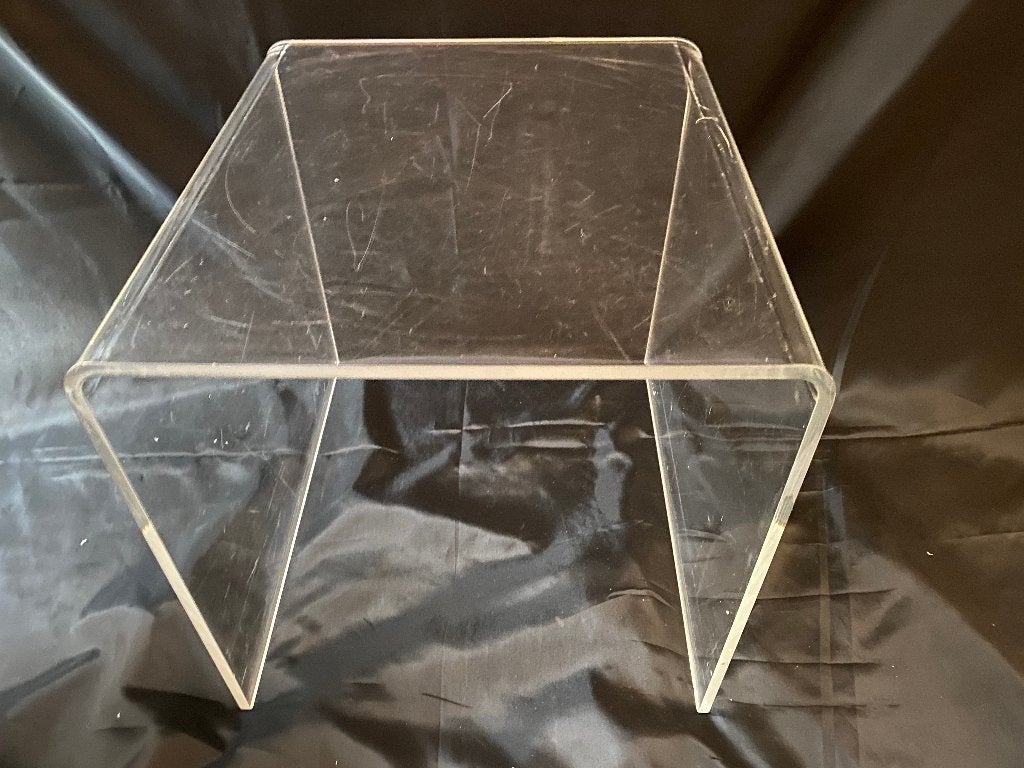 Retro/60s Plexiglas Acryl tafeltje Bijzettafel- Nr 2, Huis en Inrichting, Tafels | Bijzettafels, Ophalen, Minder dan 45 cm, Gebruikt