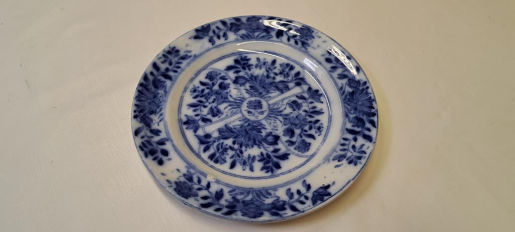 Antiek blauw-wit bord, 21 cm, gemerkt, Antiek en Kunst, Ophalen of Verzenden