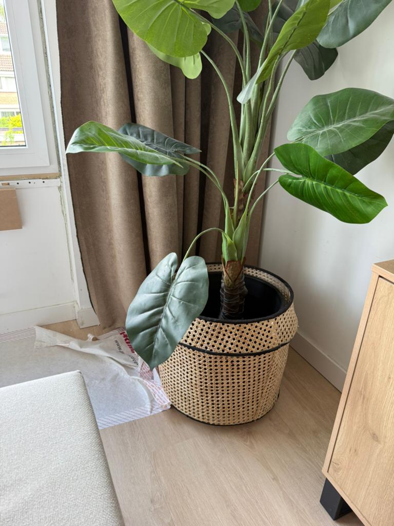 Binnen Plantenpot / bloempot van dalat webbing rotan, Ophalen, Overige materialen, 40 cm of meer, Rond