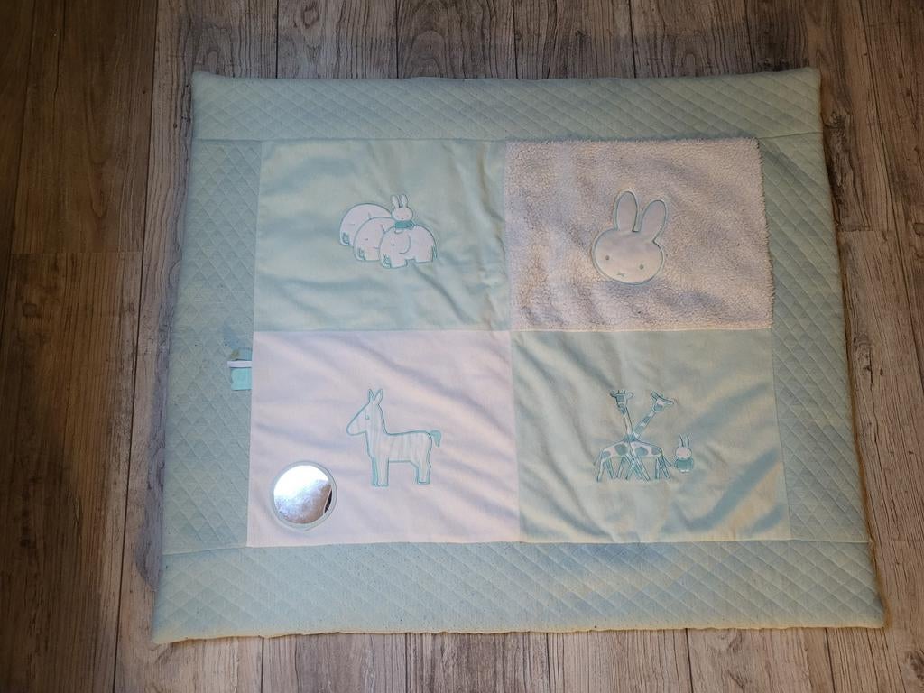 Zacht Nijntje speelkleed/ boxkleed met dieren en spiegel, Ophalen of Verzenden, Zo goed als nieuw, Speelkleed