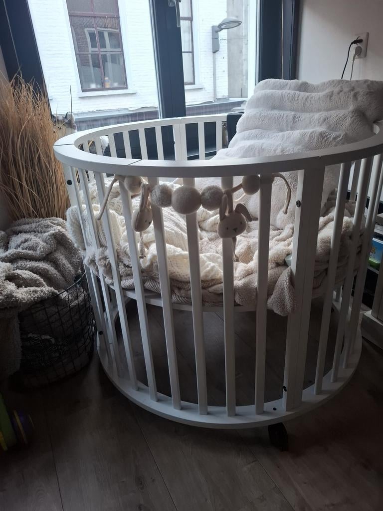 Witte ronde box, Kinderen en Baby's, Boxen, Ophalen, Gebruikt, Rond, Wieltjes