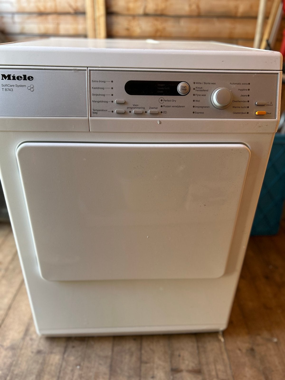 Wasdroger Miele T 8743 SoftCare System, 6 tot 8 kg, Gebruikt, Luchtafvoer, Ophalen of Verzenden