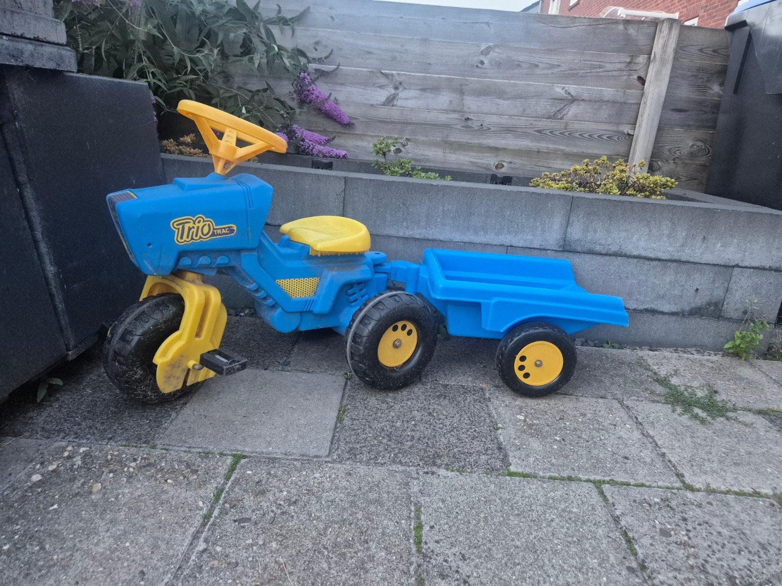 Trio Trapper Trapauto met aanhanger, Ophalen, Gebruikt, Trapvoertuig