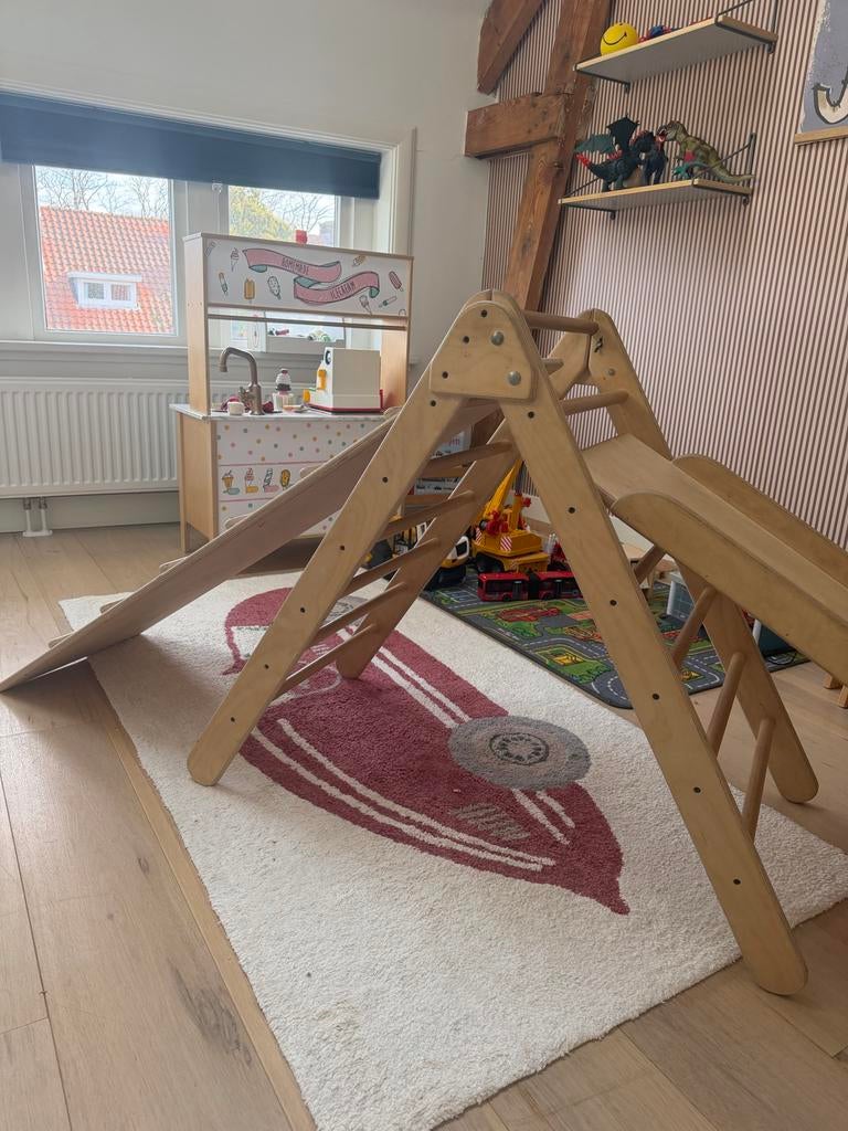 Inklapbare klim Pikler Driehoek / Glijbaan - Montessori, Ophalen, Zo goed als nieuw, Jongen of Meisje