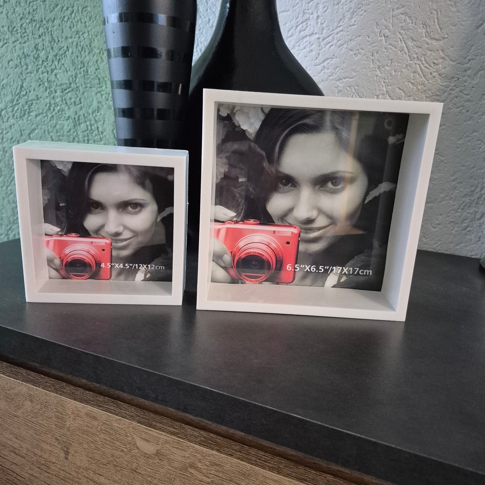 Twee moderne witte kunststof fotolijsten, zeer goed, Audio, Tv en Foto, Fotografie | Fotolijsten, Standaard fotolijst, Ophalen of Verzenden