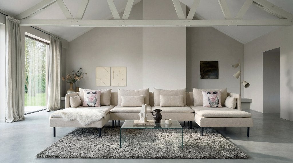 Moderne modulaire hoekbank, Ophalen, Hoekbank, 300 cm of meer, Zo goed als nieuw