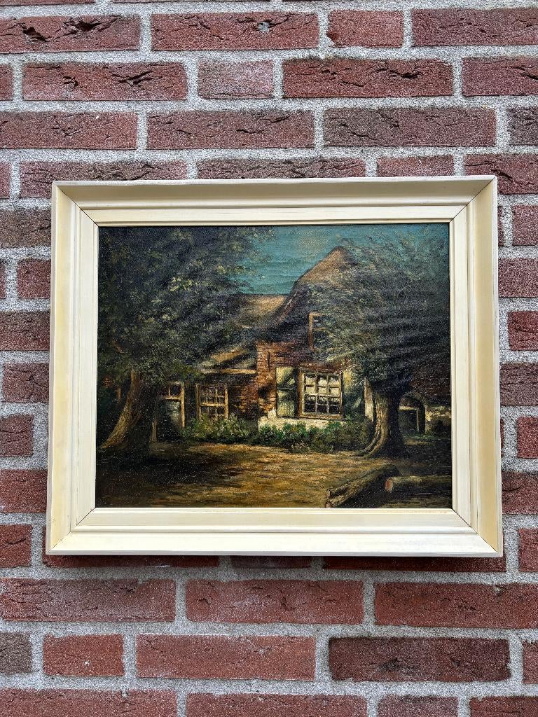 oud schilderij PRB 50x41cm, Antiek en Kunst, Kunst | Schilderijen | Klassiek, Ophalen of Verzenden
