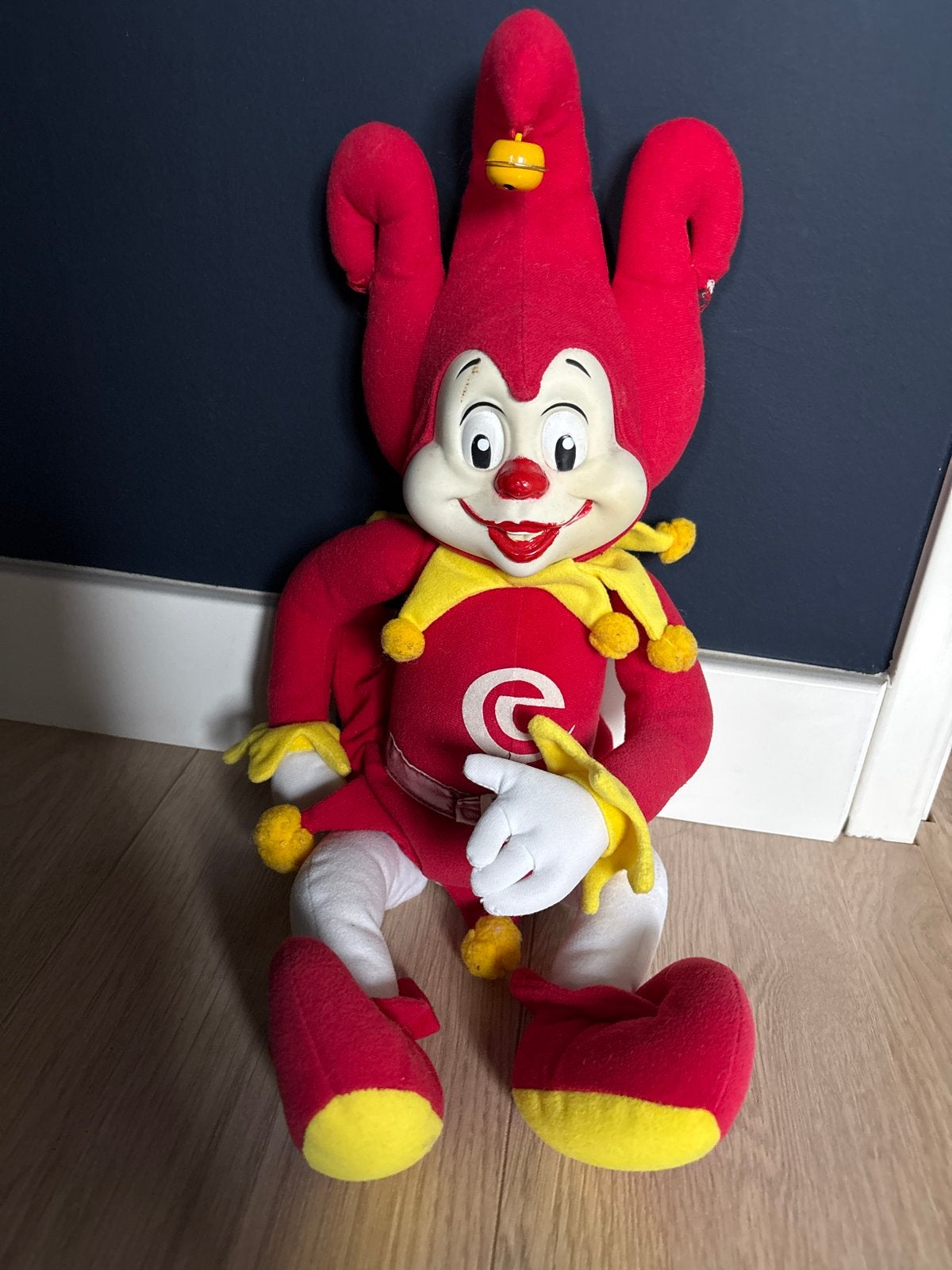 Pardoes knuffel Efteling met belletjes 40 cm #vintage, Overige merken, Overige typen, Ophalen of Verzenden, Rood