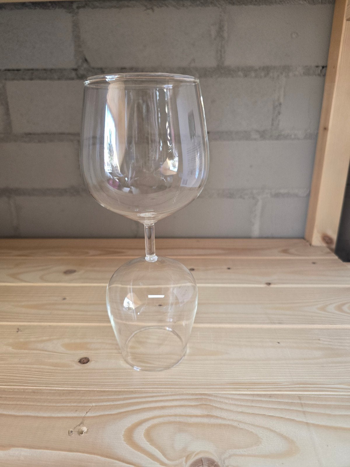 wit/rood wijnglas., Ophalen of Verzenden, Nieuw, Overige typen