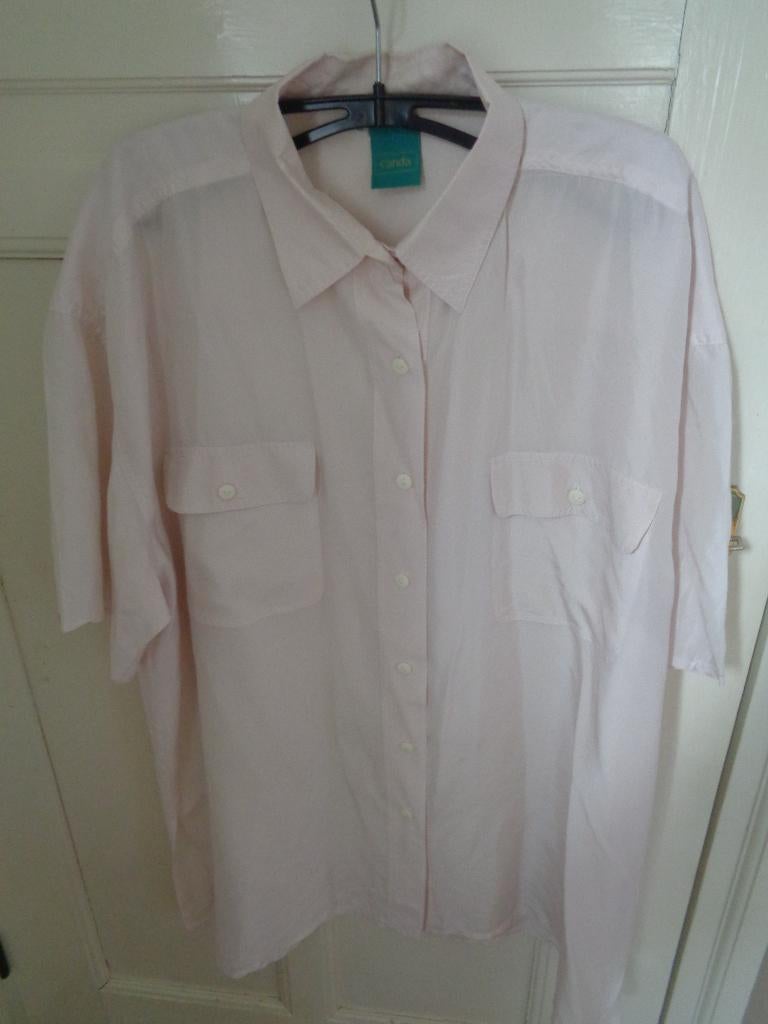 CANDA zijden blouse:mt 46/48, Kleding | Dames, Wit, Maat 46/48 (XL) of groter, Ophalen of Verzenden, Zo goed als nieuw