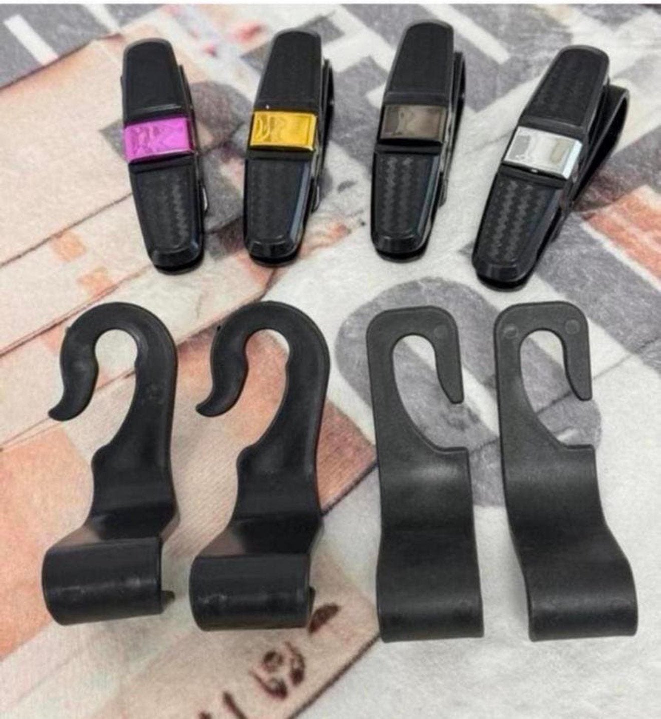 8 X auto organizer clips tassenhouder zonnebril houder pasje, Nieuw, Ophalen of Verzenden, H, H