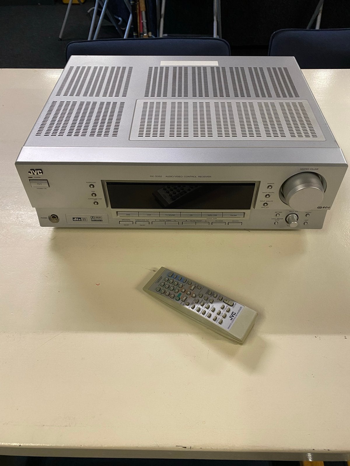 JVC RX-5052 Audio/Video Control Receiver met afstandsbedieni, Ophalen, Gebruikt, JVC, 60 tot 120 watt