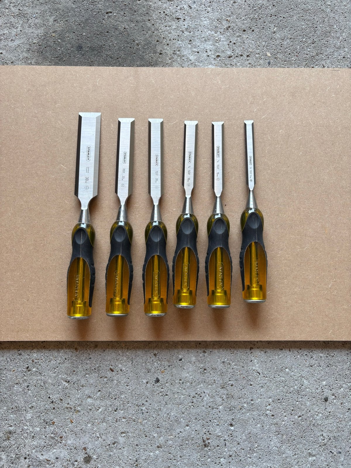 Stanley steekbeitels nieuw maat 12 16 18 20 22 30, Doe-het-zelf en Verbouw, Gereedschap | Handgereedschap, Ophalen of Verzenden