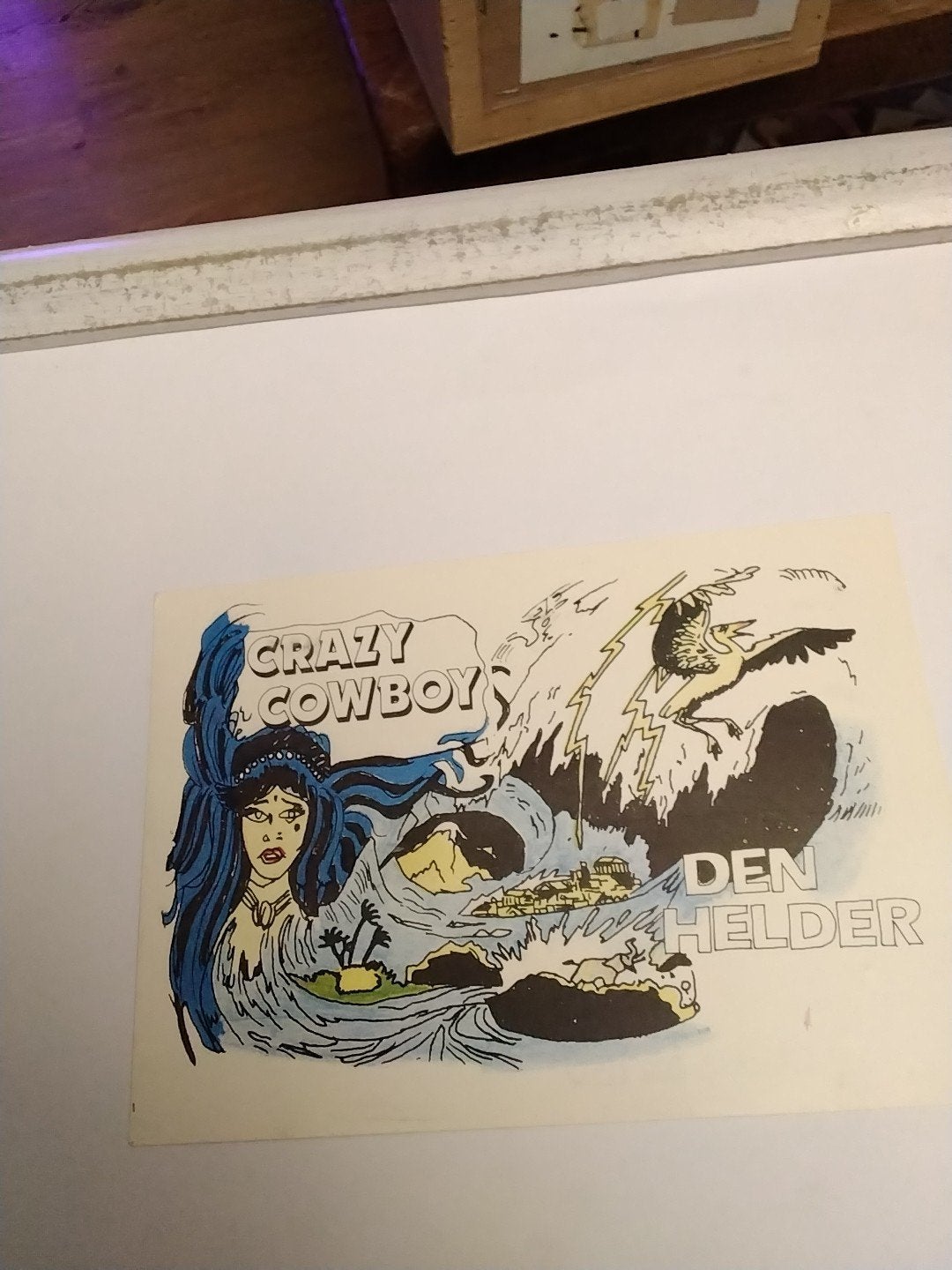 QSL kaart Crazy Cowboy Den Helder, Ophalen of Verzenden