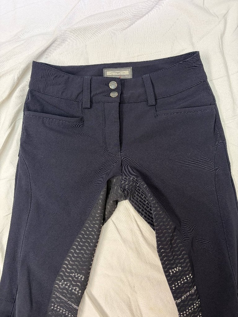 Animo donna rijbroek donkerblauw maat I-40 D-34, Dieren en Toebehoren, Paardrijkleding, Blauw, Animo, Dressuur, Zo goed als nieuw