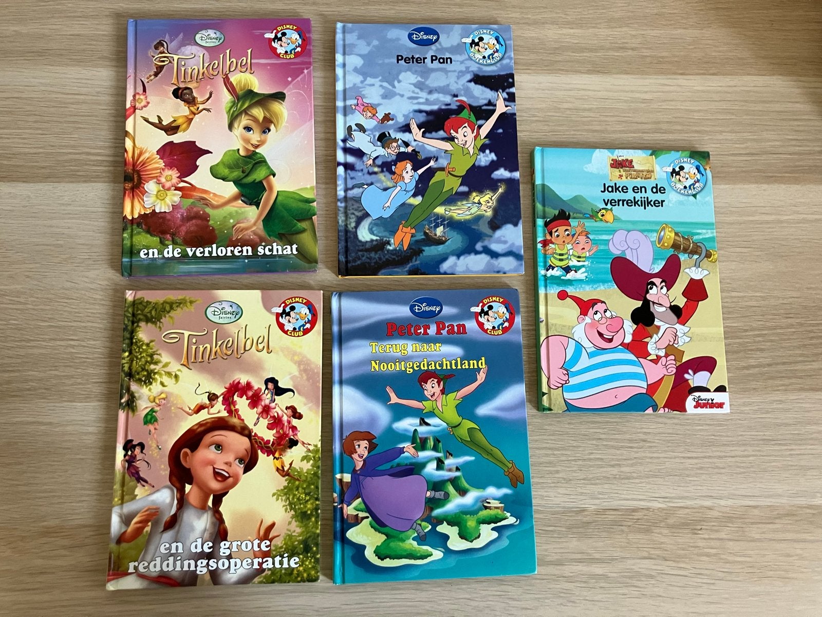 Set van 5 Disney club boeken: Tinkerbel en Peter Pan, Boeken, Ophalen, Gelezen, Sprookjes