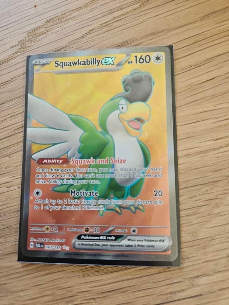 Pokemon kaart squawkabilly ex + hoesje, Ophalen