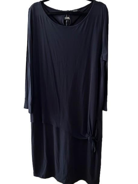Claudia Strater jurk 44 blauw acetaatviscose vrijwel nieuw, Kleding | Dames, Maat 42/44 (L), Zo goed als nieuw, Claudia Sträter