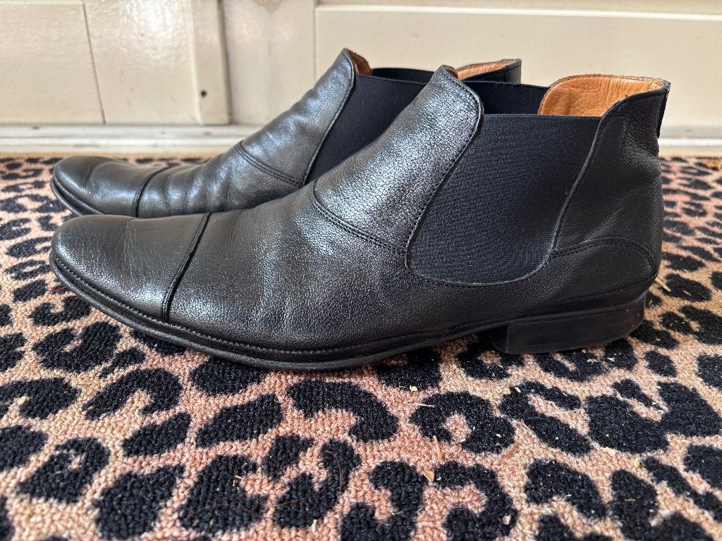 Enkelhoge leren schoenen, Invito 44, Zwart, Overige typen, Invito, Ophalen of Verzenden