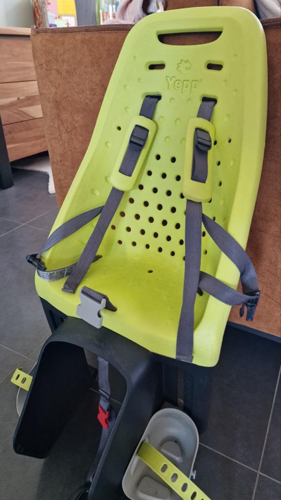 Thule Yepp fietszitje Lime Green, Ophalen, Gebruikt