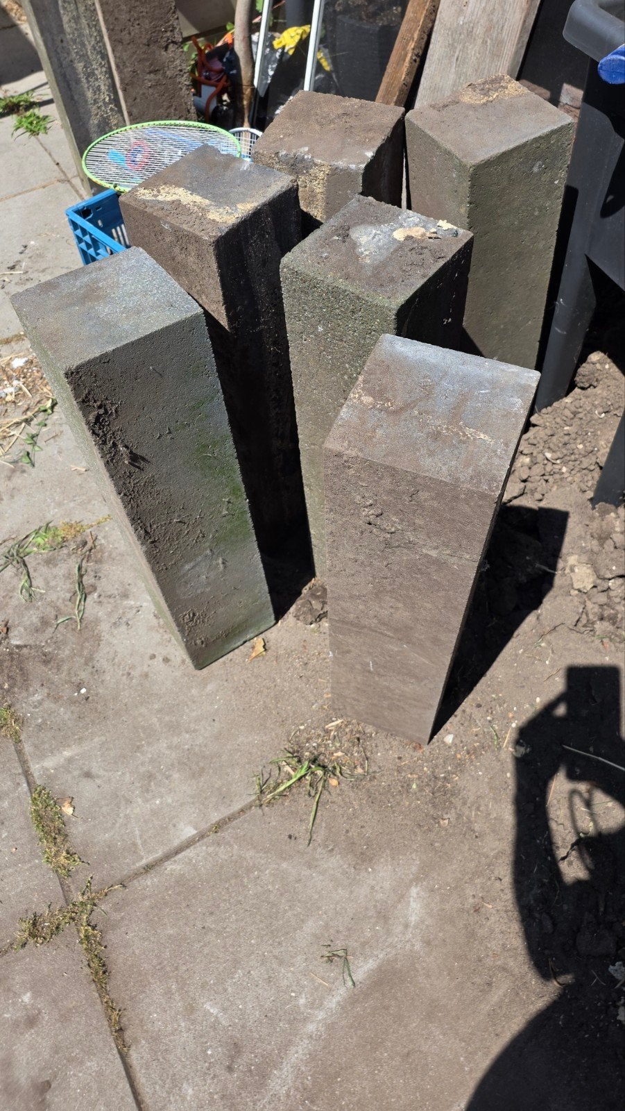 Stapelblokken 60x15x15, Ophalen, Gebruikt