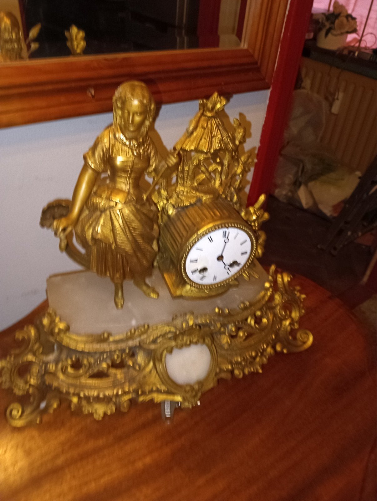 Mooie goud vergulde pendule !, Ophalen of Verzenden