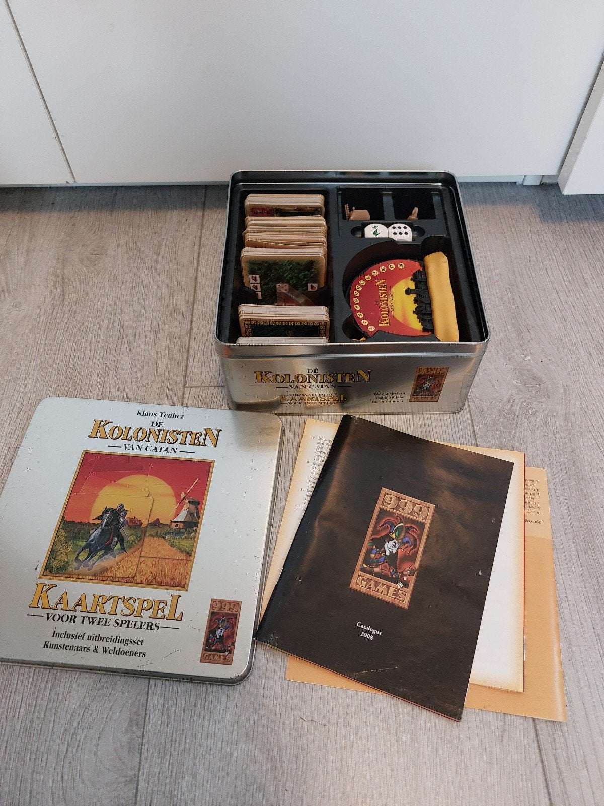kolonisten van catan 2 personen kaartspel in blik, Een of twee spelers, Ophalen of Verzenden, Gebruikt, 999 Games