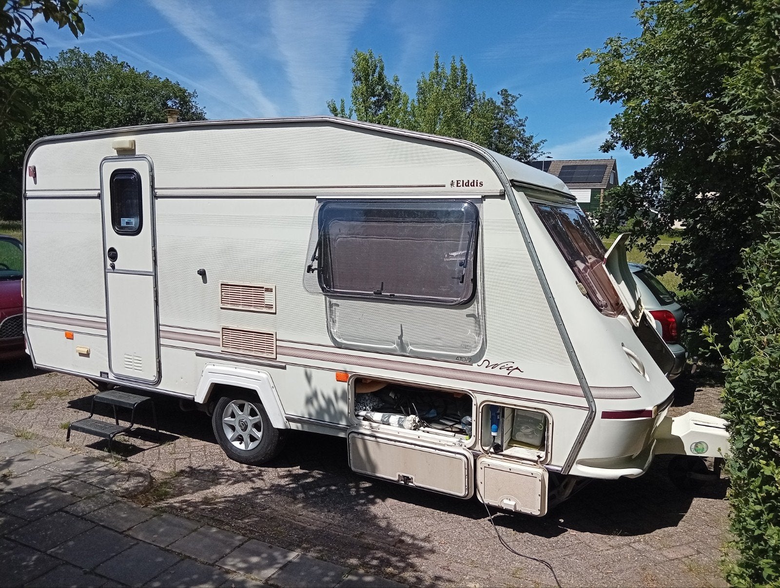 Elddis Caravan met voortent, luifel en fietsenrek, Caravans en Kamperen, Caravans, Elddis, Treinzit, 750 - 1000 kg, Particulier