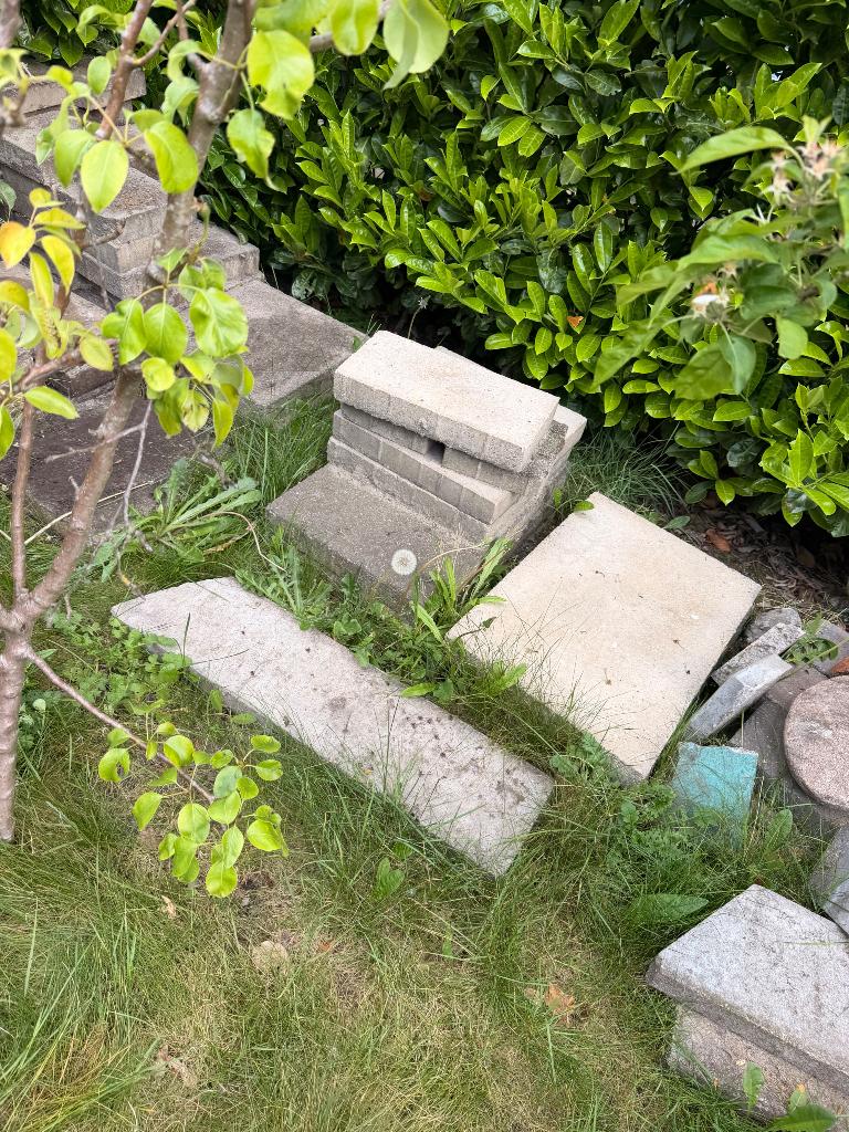 Betonnen tuintegels GRATIS, Tuin en Terras, Ophalen, Gebruikt, Beton, Terrastegels