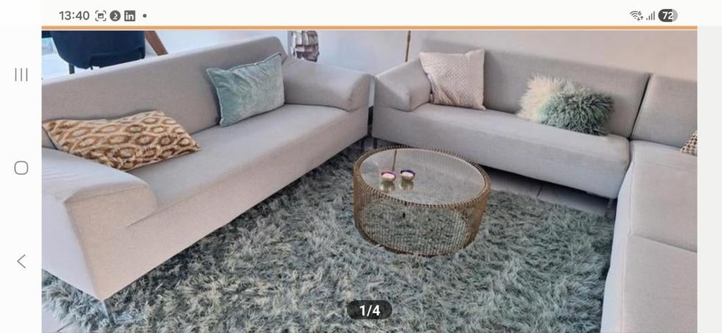 Freistil Rolf Benz hoekbank met chaisse longue, Ophalen, Gebruikt, 150 cm of meer, Tweepersoons