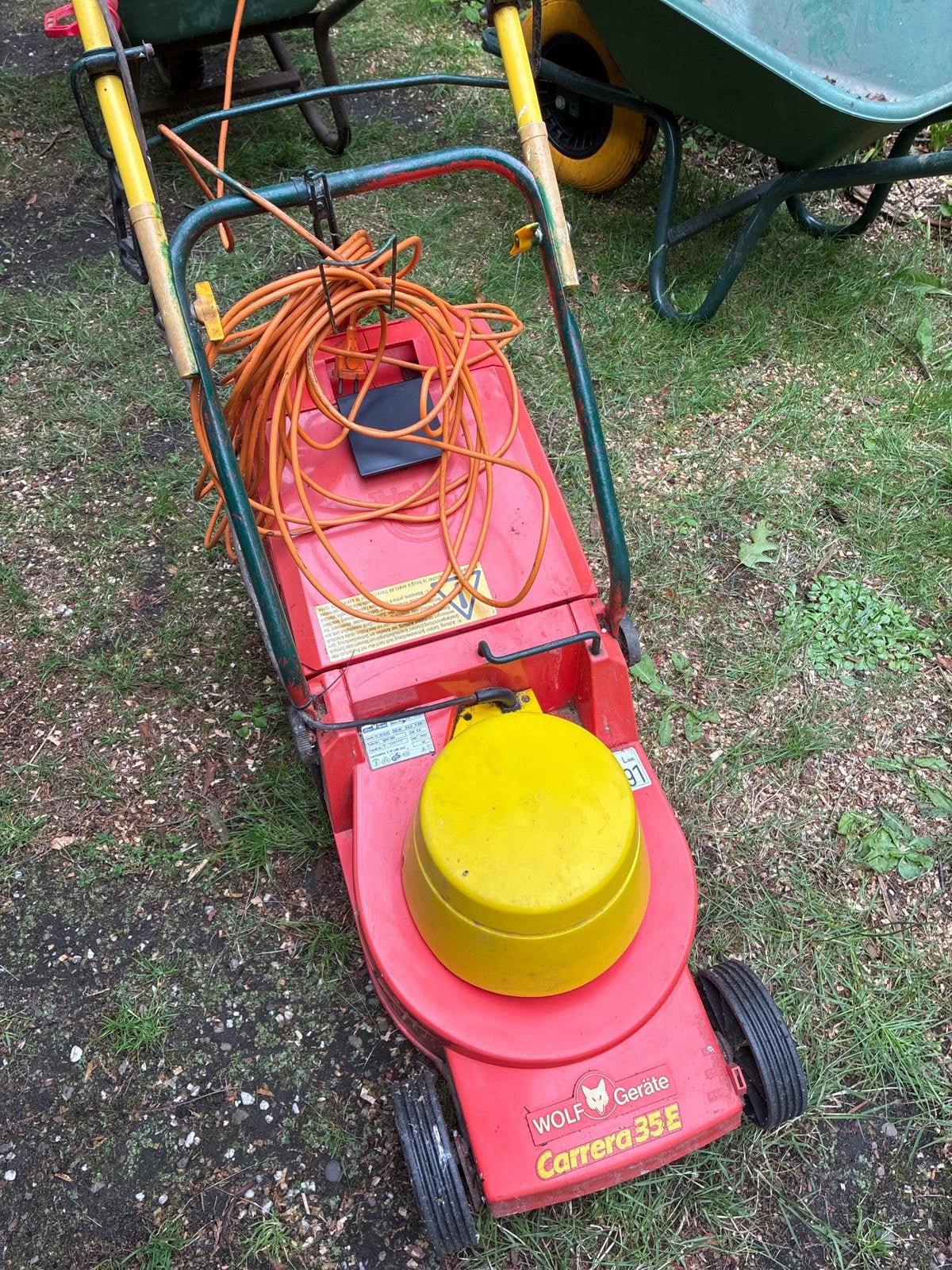Wolf-Garten Carrera 35E Elektrische Grasmaaier, Cirkelmaaier, Gebruikt, Elektrische grasmaaier, Ophalen of Verzenden